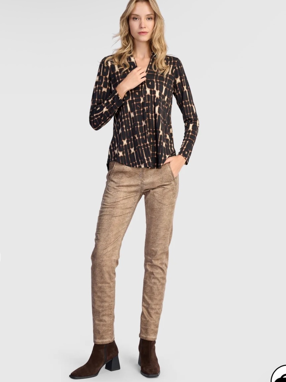 Alembika Serpent Iconic Stretch Jeans in Cream, Size 0